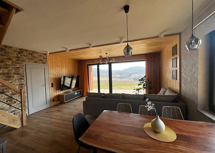 W Sercu Kotliny - Luksusowe 8 Osobowe Z Balia Opalana Drewnem I Widokiem Na Gory Marcinow